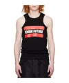 Sacai Pattern Printed Sleeveless Vest In Black