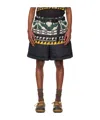 Sacai Pattern Shorts In Black