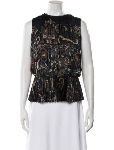 Pre-owned Sacai Patterned Crew Neck Top W/ Tags In Multi