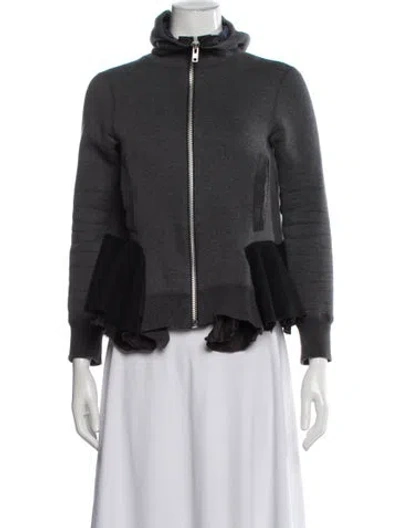 Pre-owned Sacai Patterned Jacket In Gray