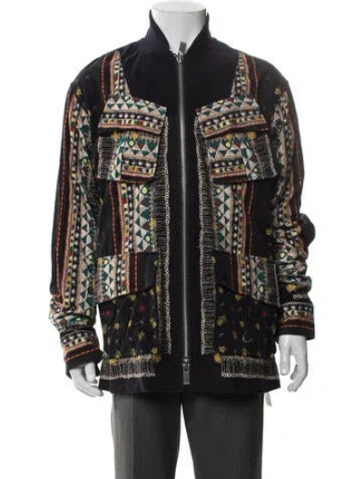 Pre-owned Sacai Patterned Jacket W/ Tags In Black
