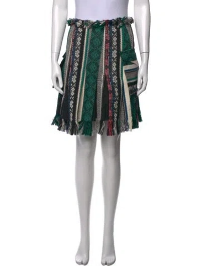 Pre-owned Sacai Patterned Mini Skirt In Grey