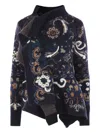 Sacai Floral Jacquard Sweater In Blue