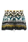 Sacai Patterned Shorts Bermuda And Short Multicolor In Multi