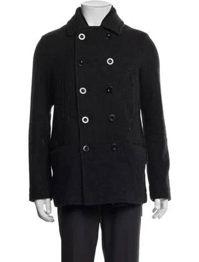 Pre-owned Sacai Peacoat In Gray