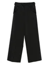 Sacai Pinstripe Pocket Trousers In Black