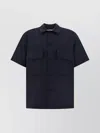 SACAI PINSTRIPE SHIRT WITH POINT COLLAR AND POCKETS