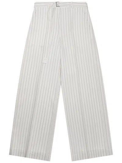 Sacai Pinstripe Tailored Pants In Multi