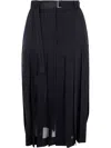 Sacai Midirock Mit Nadelstreifen In Schwarz