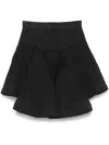 Sacai Pinstriped Mini Skirt In Black