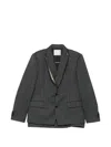 Sacai Pinstripe-pattern Buttoned Blazer In Black