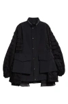 Sacai Panelled Jacket In Black