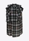 Sacai Dress Plaid Pattern Chest Pockets In Black