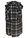 Sacai Dress Plaid Pattern Chest Pockets