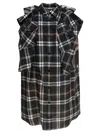 Sacai Dress Plaid Pattern Chest Pockets