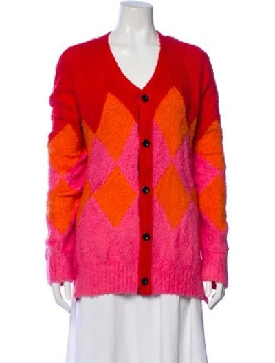 Pre-owned Sacai Plaid Print Jacket In Pink