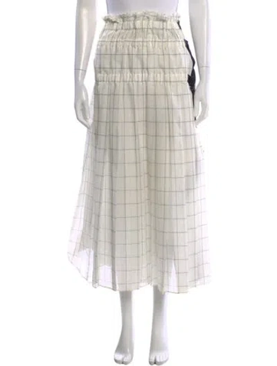Pre-owned Sacai Plaid Print Midi Length Skirt In Multi