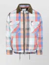 Sacai Check-pattern Zip-up Bomber Jacket In Multi