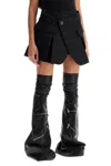 Sacai Plaid Wool Skort With Check In Black