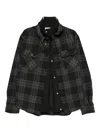 Sacai Plaided Jacket In Black