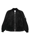 PLEAT-DETAIL BOMBER JACKET