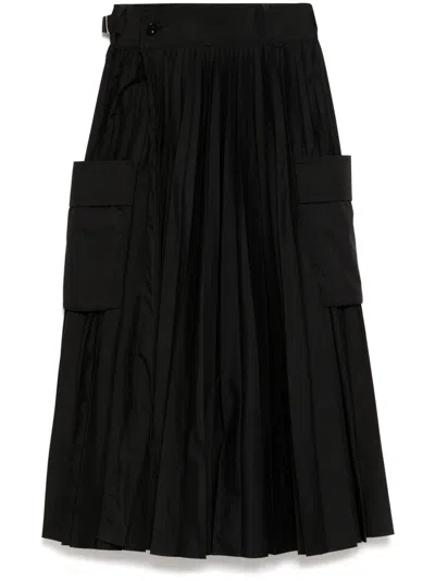 SACAI PLEAT DETAILED SKIRT