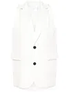 Sacai Pleat-detailing Waistcoat In White
