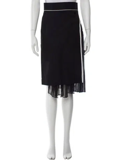 Pre-owned Sacai Pleated Accents Knee-length Skirt In Multi