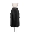 Sacai Womens Black Pleated Wrap-front Woven Midi Skirt In Black
