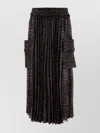 Sacai Pleated Skirt With Cargo Pockets Skirts Black