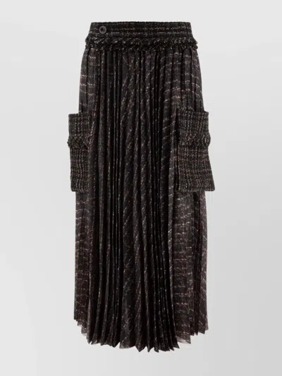 SACAI PLEATED CARGO POCKET SKIRT