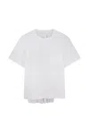 Sacai Short Sleeve Top Chest Pocket Pleated Back In White