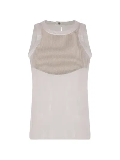 Sacai Pleated Chiffon Sleeveless Top In Multi