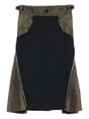 Sacai Wool And Nylon Midi Skirt In Multi
