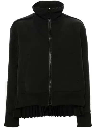 Sacai Pleated Jacket In Black