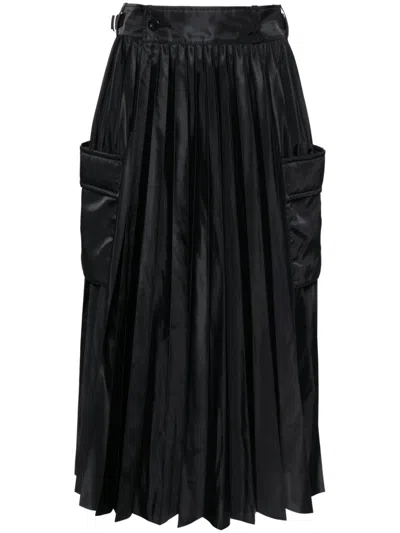 SACAI PLEATED MIDI SKIRT