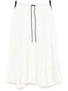 Sacai Matelasse Pleated Skirt In Neutral