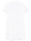 Sacai Pleated Hem Cotton Shirt Dress