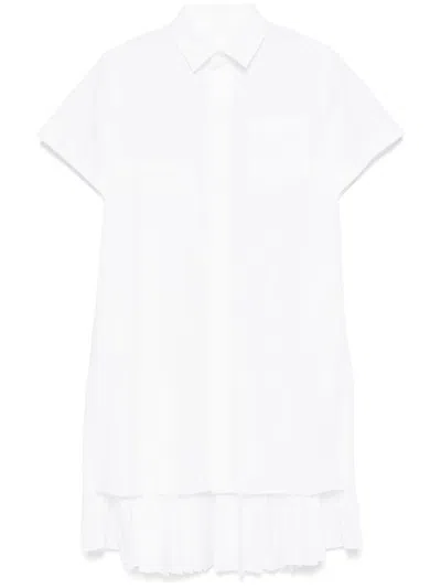 SACAI PLEATED SHIRT DRESS