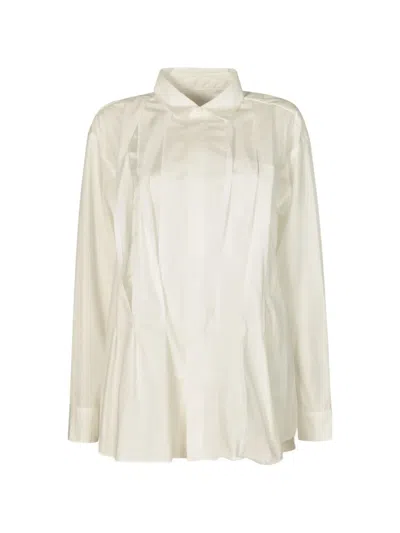 Sacai Pleated Shirt In White