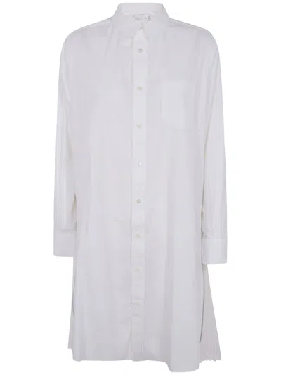 Sacai Pleated Shirtdress In White