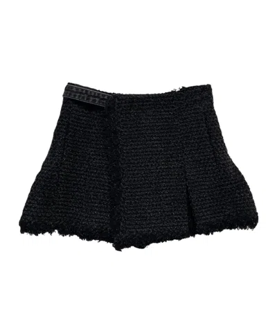 Sacai Pleated Shorts In Black