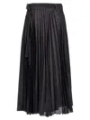 Sacai Pleated Skirt Skirts Blue In Black