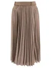 Sacai Pleated Skirt Skirts Beige