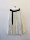 Sacai Pleated Skirt In Nude