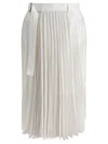Sacai Pleated Skirt In White