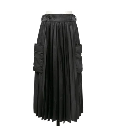 SACAI PLEATED MIDI SKIRT