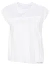 Sacai Pleated T-shirt In White