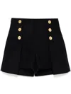 Sacai Pleated Tailored Short In Blue
