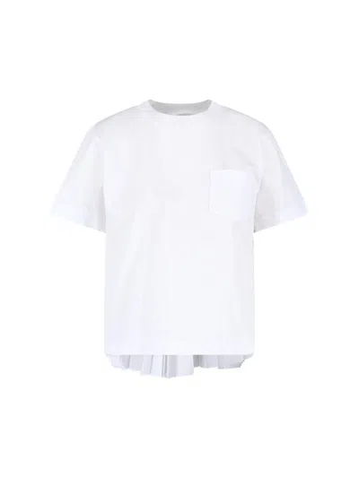 SACAI PLEATED T-SHIRT